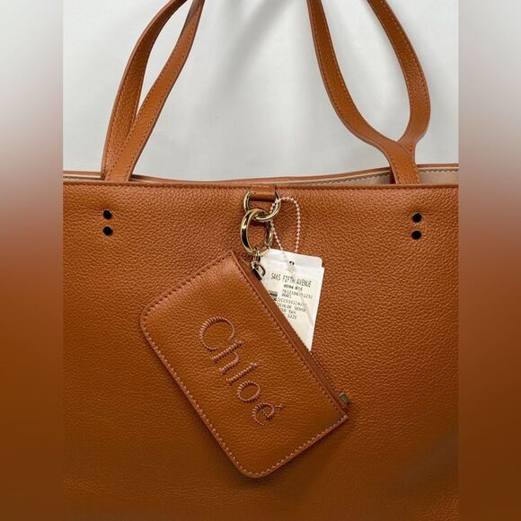 Chloe Sense Large Tote Bag in Grained Leather - Picture 8 of 16